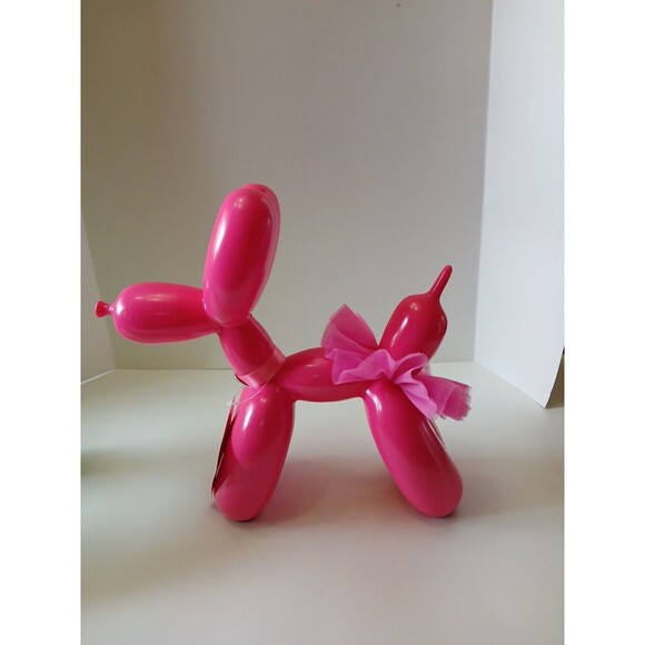 (2) BALLON DOG SCULPTURES HOT PINK, LIME GREEN ART DECOR BALLOON DOGS-TUTU - Picture 7 of 16